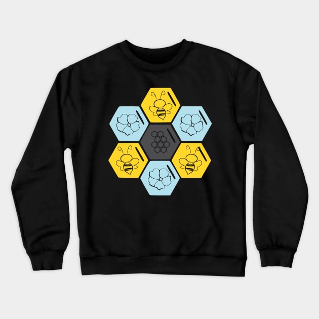 Cute Colorful Bee Hive for Kids A-6 Crewneck Sweatshirt by itsMePopoi
